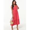 imageANRABESS Womens Summer Maxi Dresses Fit ampamp Flare Flowy V Neck Sleeveless Swing Casual Tiered Beach Sundress with PocketsPeach