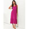 imageANRABESS Womens Summer Maxi Dresses Fit ampamp Flare Flowy V Neck Sleeveless Swing Casual Tiered Beach Sundress with PocketsRose