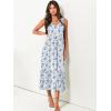 imageANRABESS Womens Summer Maxi Dresses Fit ampamp Flare Flowy V Neck Sleeveless Swing Casual Tiered Beach Sundress with PocketsWhite With Floral Blue