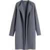 imageANRABESS Womens Cardigans Sweater 2024 Casual Lapel Open Front Knit Warm Wool Coatigan Jacket Long Blazer CoatDark Grey
