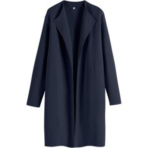 imageANRABESS Womens Cardigans Sweater 2024 Casual Lapel Open Front Knit Warm Wool Coatigan Jacket Long Blazer CoatNavy Blue