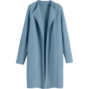 imageANRABESS Womens Cardigans Sweater 2024 Casual Lapel Open Front Knit Warm Wool Coatigan Jacket Long Blazer CoatSky Blue
