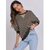 imageANRABESS Women Striped Oversized Sweatshirt Long Sleeve Crewneck Shirts 2025 Fall Fashion Pullover Sweater Trendy ClothesBlack Grey