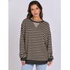 imageANRABESS Women Striped Oversized Sweatshirt Long Sleeve Crewneck Shirts 2025 Fall Fashion Pullover Sweater Trendy ClothesBlack Grey