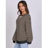 imageANRABESS Women Striped Oversized Sweatshirt Long Sleeve Crewneck Shirts 2025 Fall Fashion Pullover Sweater Trendy ClothesBlack Grey