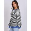 imageANRABESS Women Striped Oversized Sweatshirt Long Sleeve Crewneck Shirts 2025 Fall Fashion Pullover Sweater Trendy ClothesBlack White
