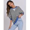 imageANRABESS Women Striped Oversized Sweatshirt Long Sleeve Crewneck Shirts 2025 Fall Fashion Pullover Sweater Trendy ClothesBlack White