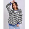 imageANRABESS Women Striped Oversized Sweatshirt Long Sleeve Crewneck Shirts 2025 Fall Fashion Pullover Sweater Trendy ClothesBlack White