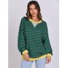 imageANRABESS Women Striped Oversized Sweatshirt Long Sleeve Crewneck Shirts 2025 Fall Fashion Pullover Sweater Trendy ClothesBlue Green