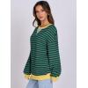 imageANRABESS Women Striped Oversized Sweatshirt Long Sleeve Crewneck Shirts 2025 Fall Fashion Pullover Sweater Trendy ClothesBlue Green
