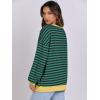 imageANRABESS Women Striped Oversized Sweatshirt Long Sleeve Crewneck Shirts 2025 Fall Fashion Pullover Sweater Trendy ClothesBlue Green