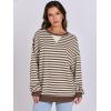 imageANRABESS Women Striped Oversized Sweatshirt Long Sleeve Crewneck Shirts 2025 Fall Fashion Pullover Sweater Trendy ClothesBrown White