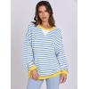 imageANRABESS Women Striped Oversized Sweatshirt Long Sleeve Crewneck Shirts 2025 Fall Fashion Pullover Sweater Trendy ClothesBule White