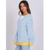 imageANRABESS Women Striped Oversized Sweatshirt Long Sleeve Crewneck Shirts 2025 Fall Fashion Pullover Sweater Trendy ClothesBule White