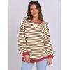 imageANRABESS Women Striped Oversized Sweatshirt Long Sleeve Crewneck Shirts 2025 Fall Fashion Pullover Sweater Trendy ClothesCaramel White