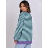 imageANRABESS Women Striped Oversized Sweatshirt Long Sleeve Crewneck Shirts 2025 Fall Fashion Pullover Sweater Trendy ClothesGreen Grey