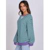 imageANRABESS Women Striped Oversized Sweatshirt Long Sleeve Crewneck Shirts 2025 Fall Fashion Pullover Sweater Trendy ClothesGreen Grey