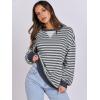 imageANRABESS Women Striped Oversized Sweatshirt Long Sleeve Crewneck Shirts 2025 Fall Fashion Pullover Sweater Trendy ClothesGrey Blue