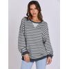 imageANRABESS Women Striped Oversized Sweatshirt Long Sleeve Crewneck Shirts 2025 Fall Fashion Pullover Sweater Trendy ClothesGrey Blue