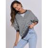 imageANRABESS Women Striped Oversized Sweatshirt Long Sleeve Crewneck Shirts 2025 Fall Fashion Pullover Sweater Trendy ClothesGrey Blue