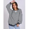 imageANRABESS Women Striped Oversized Sweatshirt Long Sleeve Crewneck Shirts 2025 Fall Fashion Pullover Sweater Trendy ClothesGrey Blue