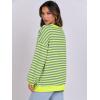 imageANRABESS Women Striped Oversized Sweatshirt Long Sleeve Crewneck Shirts 2025 Fall Fashion Pullover Sweater Trendy ClothesGrey Fluorescent Green