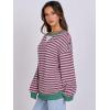 imageANRABESS Women Striped Oversized Sweatshirt Long Sleeve Crewneck Shirts 2025 Fall Fashion Pullover Sweater Trendy ClothesGrey Pink