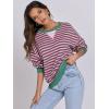 imageANRABESS Women Striped Oversized Sweatshirt Long Sleeve Crewneck Shirts 2025 Fall Fashion Pullover Sweater Trendy ClothesGrey Pink