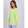 imageANRABESS Women Striped Oversized Sweatshirt Long Sleeve Crewneck Shirts 2025 Fall Fashion Pullover Sweater Trendy ClothesLight Yellow Green