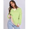 imageANRABESS Women Striped Oversized Sweatshirt Long Sleeve Crewneck Shirts 2025 Fall Fashion Pullover Sweater Trendy ClothesLight Yellow Green