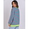 imageANRABESS Women Striped Oversized Sweatshirt Long Sleeve Crewneck Shirts 2025 Fall Fashion Pullover Sweater Trendy ClothesPink Green
