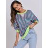 imageANRABESS Women Striped Oversized Sweatshirt Long Sleeve Crewneck Shirts 2025 Fall Fashion Pullover Sweater Trendy ClothesPink Green