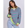 imageANRABESS Women Striped Oversized Sweatshirt Long Sleeve Crewneck Shirts 2025 Fall Fashion Pullover Sweater Trendy ClothesPink Green