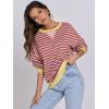 imageANRABESS Women Striped Oversized Sweatshirt Long Sleeve Crewneck Shirts 2025 Fall Fashion Pullover Sweater Trendy ClothesPurple Orange