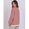 imageANRABESS Women Striped Oversized Sweatshirt Long Sleeve Crewneck Shirts 2025 Fall Fashion Pullover Sweater Trendy ClothesPurple Orange