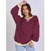 imageANRABESS Women Striped Oversized Sweatshirt Long Sleeve Crewneck Shirts 2025 Fall Fashion Pullover Sweater Trendy ClothesRed Blue
