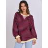 imageANRABESS Women Striped Oversized Sweatshirt Long Sleeve Crewneck Shirts 2025 Fall Fashion Pullover Sweater Trendy ClothesRed Blue