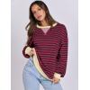 imageANRABESS Women Striped Oversized Sweatshirt Long Sleeve Crewneck Shirts 2025 Fall Fashion Pullover Sweater Trendy ClothesRed Blue