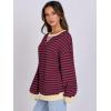 imageANRABESS Women Striped Oversized Sweatshirt Long Sleeve Crewneck Shirts 2025 Fall Fashion Pullover Sweater Trendy ClothesRed Blue
