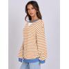 imageANRABESS Women Striped Oversized Sweatshirt Long Sleeve Crewneck Shirts 2025 Fall Fashion Pullover Sweater Trendy ClothesYellow White