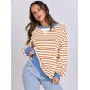 imageANRABESS Women Striped Oversized Sweatshirt Long Sleeve Crewneck Shirts 2025 Fall Fashion Pullover Sweater Trendy ClothesYellow White
