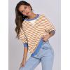imageANRABESS Women Striped Oversized Sweatshirt Long Sleeve Crewneck Shirts 2025 Fall Fashion Pullover Sweater Trendy ClothesYellow White