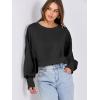 imageANRABESS Womens Cropped Oversized Sweatshirts Crewneck Long Sleeve Pullover 2024 Fall Teen Girls Y2K Fashion Crop TopsBlack