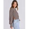 imageANRABESS Womens Cropped Oversized Sweatshirts Crewneck Long Sleeve Pullover 2024 Fall Teen Girls Y2K Fashion Crop TopsBrown