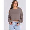 imageANRABESS Womens Cropped Oversized Sweatshirts Crewneck Long Sleeve Pullover 2024 Fall Teen Girls Y2K Fashion Crop TopsBrown