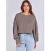imageANRABESS Womens Cropped Oversized Sweatshirts Crewneck Long Sleeve Pullover 2024 Fall Teen Girls Y2K Fashion Crop TopsBrown