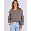 imageANRABESS Womens Cropped Oversized Sweatshirts Crewneck Long Sleeve Pullover 2024 Fall Teen Girls Y2K Fashion Crop TopsBrown