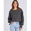 imageANRABESS Womens Cropped Oversized Sweatshirts Crewneck Long Sleeve Pullover 2024 Fall Teen Girls Y2K Fashion Crop TopsDark Gray