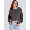 imageANRABESS Womens Cropped Oversized Sweatshirts Crewneck Long Sleeve Pullover 2024 Fall Teen Girls Y2K Fashion Crop TopsDark Gray