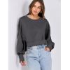 imageANRABESS Womens Cropped Oversized Sweatshirts Crewneck Long Sleeve Pullover 2024 Fall Teen Girls Y2K Fashion Crop TopsDark Gray